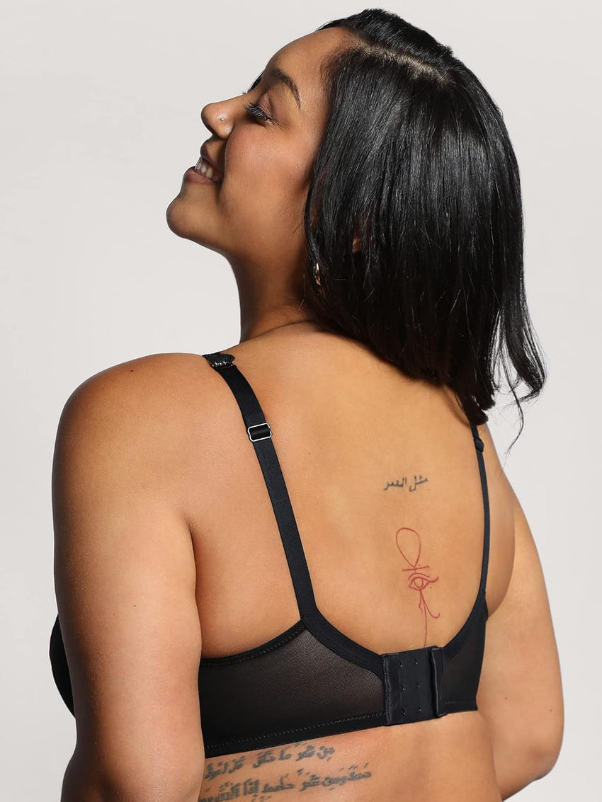 Curvy Couture Womens Tulip Strappy Lace Push-up Bra