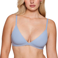 INLYRIC Women's Inbarely Triangle Bralette Plunge Unlined Seamless Bra No Underwire Sexy Comfortable Everyday