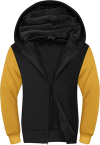 SWISSWELL Hooded Jacket for Boys Full Zip Ultra Soft Sherpa Fleece Hoodie Sweatshirt for Kids School Hooded Outerwear