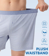 DAVID ARCHY Mens Boxers Soft Rayon Made from Bamboo Boxers for Men Pack Loose Underwear Cooling Mens Boxer Shorts