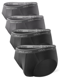 DAVID ARCHY Men's Underwear Briefs Rayon Made from Bamboo Wicking-Moisture Support Pouch Soft Underwear for Men 4 or 7 Pack