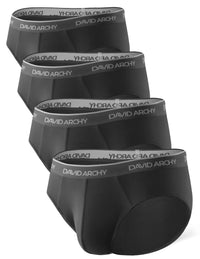 DAVID ARCHY Men's Underwear Briefs Rayon Made from Bamboo Wicking-Moisture Support Pouch Soft Underwear for Men 4 or 7 Pack