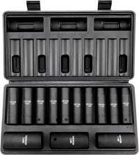 VEVOR Impact Socket Set 3/4 Inches 29 Piece Impact Sockets, 6-Point Sockets, Rugged Construction, CR-M0, 3/4 Inches Drive Socket Set Impact SAE 3/4 inch - 2-1/2 inch, with a Storage Cage