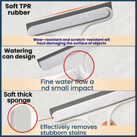 3 in 1 Window Cleaning Scraper Glass, 2025 New Squeegee for Shower Glass, Spray Away Cleaner Shower Squeegee for Glass Doors Brush - All-Purpose Squeegee for Window Cleaner Tool (Grey)
