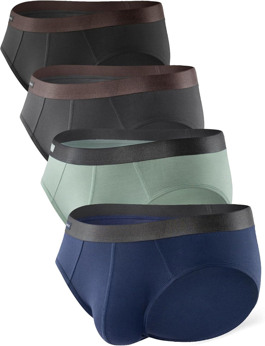 DAVID ARCHY Men's Underwear Briefs Rayon Made from Bamboo Wicking-Moisture Support Pouch Soft Underwear for Men 4 or 7 Pack