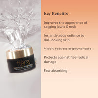FIÈRA Neck Firming & Tightening Cream - Anti-Aging Moisturizer for Sagging Skin, Improves Neck and Jawline Definition, Reduces Wrinkles, Boosts Hydration for Mature Skin - 1.69 FL. OZ. / 50 ML