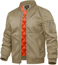 7DAY'SMens Bomber Jacket Windproof Windbreaker Thermal Quilted Jacket Warm Winter Padded Coats