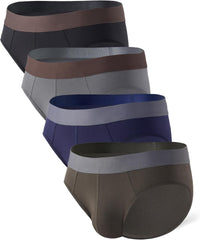 DAVID ARCHY Men's Underwear Briefs Rayon Made from Bamboo Wicking-Moisture Support Pouch Soft Underwear for Men 4 or 7 Pack