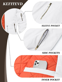 7DAY'S Men's Jacket Casual Windproof Bomber Jackets Full Zip Windbreaker Warm Winter Padded Coats