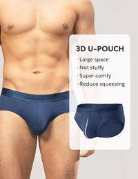 DAVID ARCHY Men's Briefs Modal No Fly Underwear Support Pouch Soft Comfort Briefs for Men 4 Pack