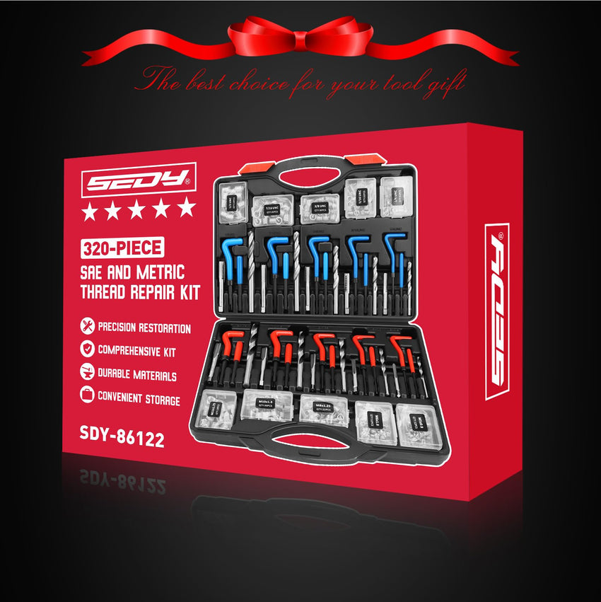 Thread Repair Thread Chaser Tool Set - 49PCS Thread Cleaner Rethreading Master Kit Metric SAE Bolt Restorer File Nut Rethreader Automotive Wheel Stud Spark Plug Engine Standard Screw Threading UNC UNF