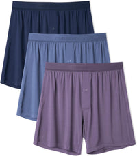 DAVID ARCHY Ultra Soft Modal Underwear Mens Boxer Shorts Loose Breathable Boxers for Men Pack