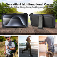 for Black iPhone 16 Pro Case with Belt Clip, for Shockproof iPhone 16 Pro Case Heavy Duty,3 Layers of Sturdy,Anti-Drop,Military-Grade Defender Cover for iPhone 16Pro Case Black