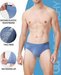 DAVID ARCHY Men's Underwear Ultra Soft Modal Dual Pouch Briefs Support Comfortable lightweight Briefs for Men 4 or 7 Pack