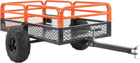 VEVOR ATV UTV Trailer Tow Behind Dump Cart, 1500lbs 15 Cubic Feet, Heavy Duty Yard Garden Trailer Pull Behind Dump Trailer for Lawn Mower Tractor