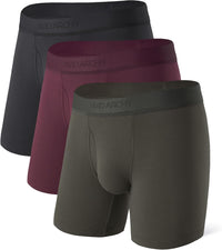 DAVID ARCHY Men's Underwear Ultra Soft Modal Support Pouch Trunks Moisture Wicking Boxer Briefs for Men Multipack