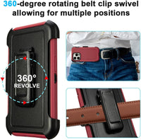 for iPhone 16 Pro Max Case with Belt Clip Holster,for iPhone Pro Max 16 Case with Stand,Heavy Duty Rugged,Anti-Drop,for Protective PhoneCase iPhone16 ProMax Cases Red