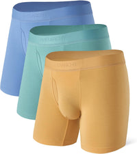 DAVID ARCHY Men's Underwear Ultra Soft Modal Support Pouch Trunks Moisture Wicking Boxer Briefs for Men Multipack