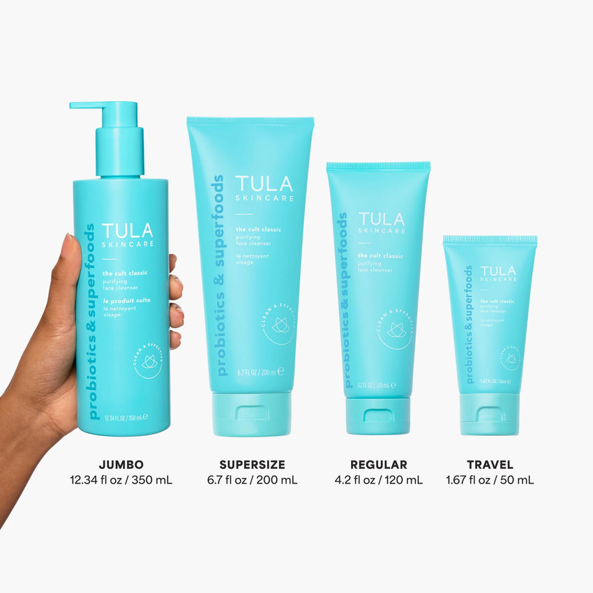 TULA Skin Care Cult Classic Purifying Face Cleanser - Gentle and Effective Face Wash, Makeup Remover, Nourishing and Hydrating