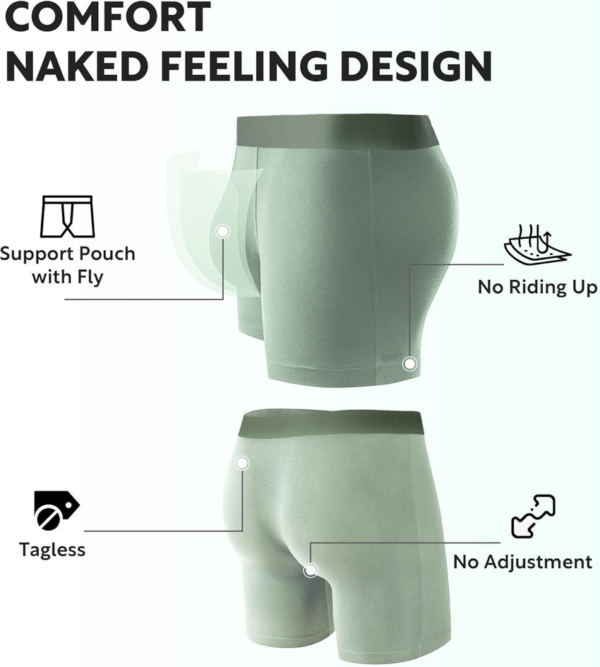 DAVID ARCHY Men's Ultra Soft Underwear Micro Modal Breathable Moisture Wicking Seamless Underwear for Men Multipack