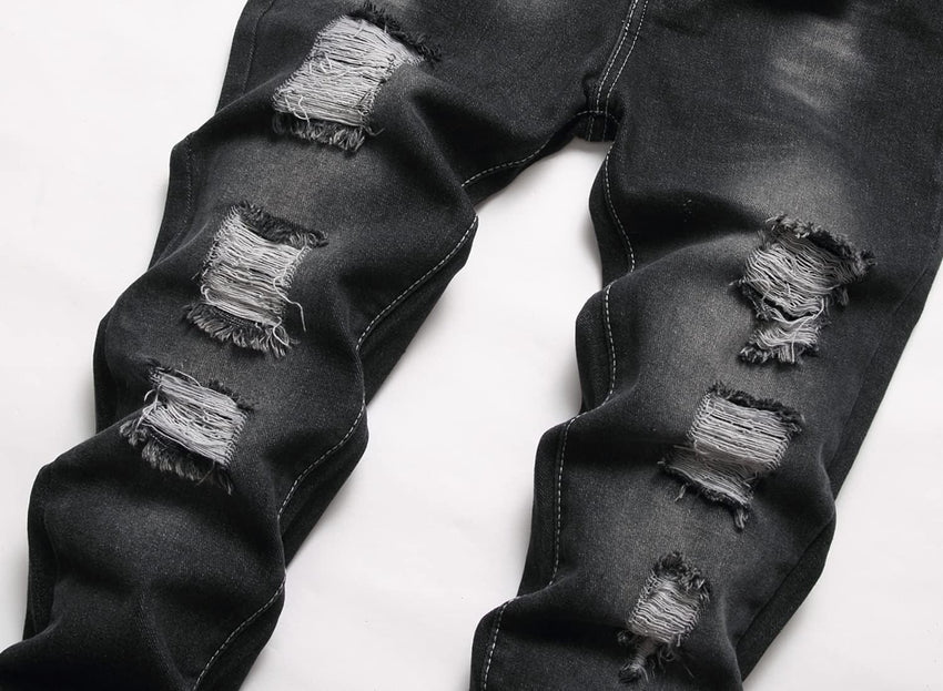 FREDD MARSHALL Boy's Skinny Fit Ripped Destroyed Distressed Fashion Kids Denim Jeans Pants