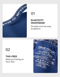 DAVID ARCHY Men's Underwear Ultra Soft Modal Dual Pouch Briefs Support Comfortable lightweight Briefs for Men 4 or 7 Pack