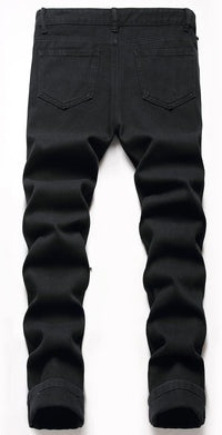 Boy's Skinny Fit Ripped Destroyed Distressed Stretch Slim Jeans Pants