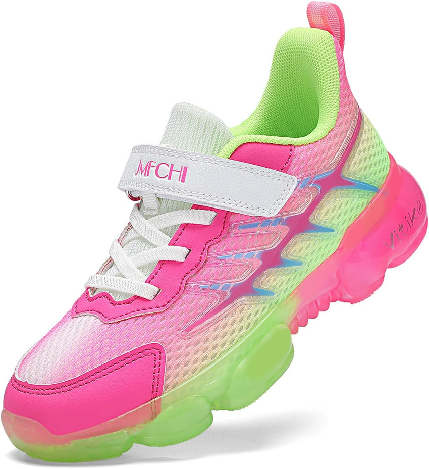 JMFCHI Boys Girls Kids' Sneakers Knitted Mesh Sports Shoes Breathable Lightweight Running Shoes for Kids Fashion Athletic Casual Shoes