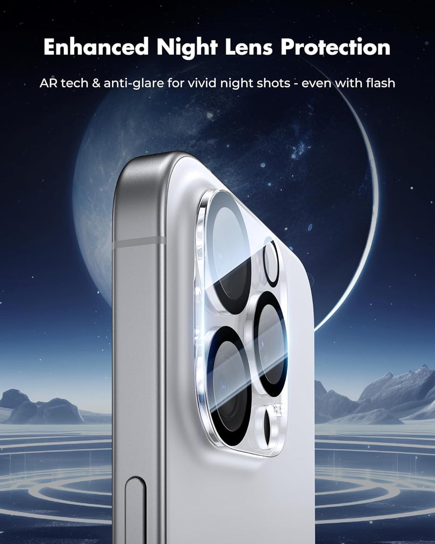 UNBREAKcable Privacy Screen Protector for iPhone 16 Pro Max (6.9-Inch), 2-Pack + 2 Lens Protectors|25° Anti-Spy|9H Hardness|Anti-Fingerprint|HD Clarity Tempered Glass