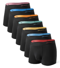 DAVID ARCHY Mens Underwear Rayon Made from Bamboo 7-Pack, Wicking-Moisture & Cool Boxer Briefs with Support Pouch