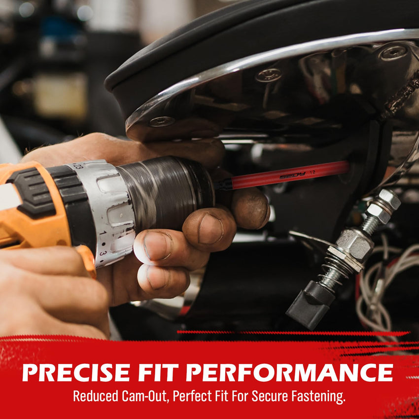 12-Piece Magnetic Nut Driver Set - Premium Impact Power Hex Nut Driver Drill Bit Master Kit, SAE & Metric, 1/4-Inch Quick-Change