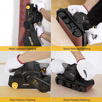 Jellas 7Amp Belt Sander 3 Ć 21-Inch with Dust Bag, Bench Sander with Variable-speed Control, 2 in 1 Vacuum Adapter, 10 Feet (3 Meters) Length Power Cord, Belt Sanders for Woodworking