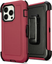 for iPhone 16 Pro Max Case with Belt Clip Holster,for iPhone Pro Max 16 Case with Stand,Heavy Duty Rugged,Anti-Drop,for Protective PhoneCase iPhone16 ProMax Cases Red