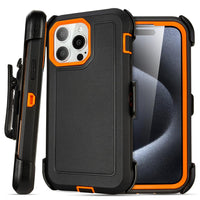 for Black iPhone 16 Pro Case with Belt Clip, for Shockproof iPhone 16 Pro Case Heavy Duty,3 Layers of Sturdy,Anti-Drop,Military-Grade Defender Cover for iPhone 16Pro Case Black