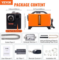 VEVOR 8KW Diesel Heater, Diesel Heater All in One with Automatic Altitude Adjustment, Max 18045 ft, Bluetooth App Control, Remote Control and LCD, Portable Diesel Air Heater for Vehicles and Outdoors