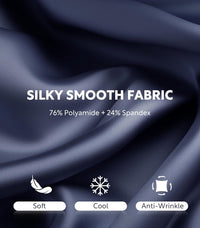 DAVID ARCHY Stretch Satin Boxers for Men, Silk Feeling Boxer Shorts, Breathable Loose Men's Underwear for Sleep 3 Pack