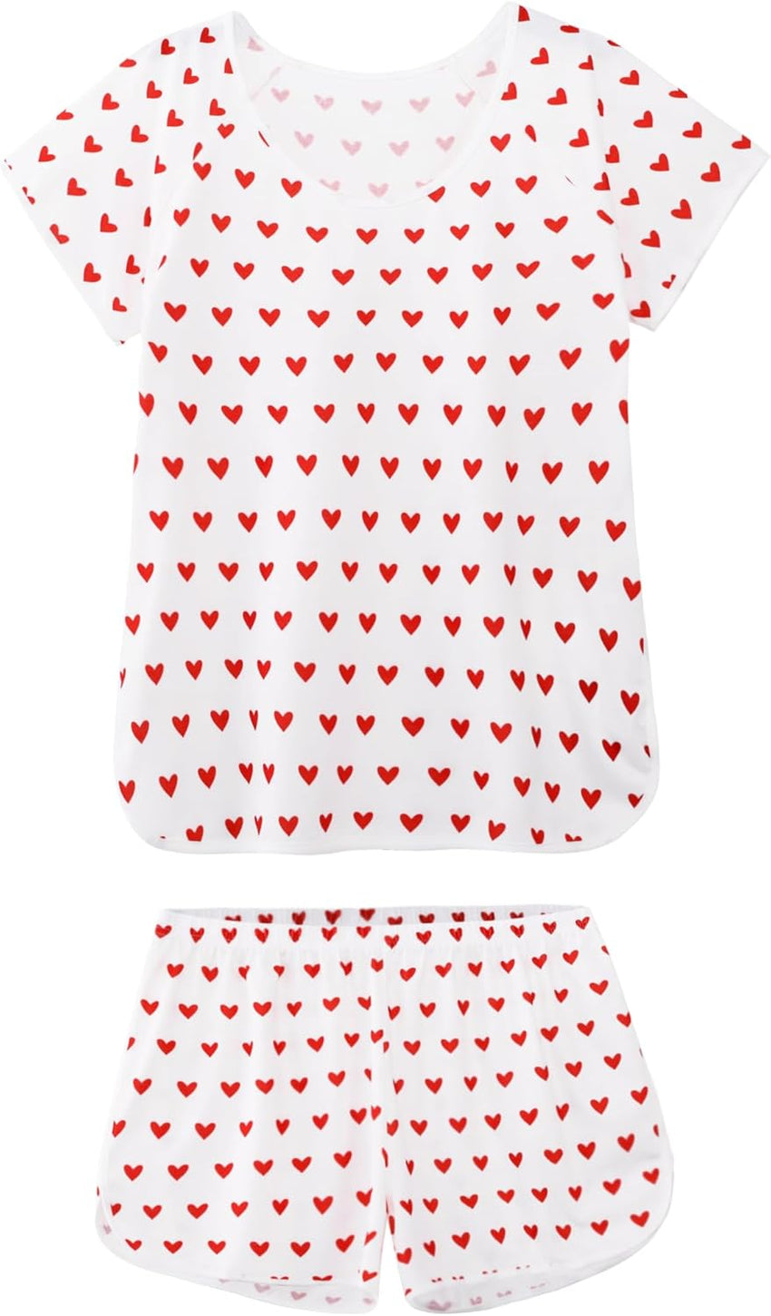 Hilinker Womens Sexy Pajama Set Ruched Lace Trim Cami and Shorts Summer Cute Pjs 2 Piece