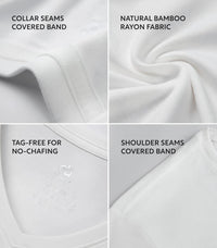 DAVID ARCHY Men's Undershirt Bamboo Rayon Moisture-Wicking V-Neck T-Shirts Stretch Tees for Men, 3 or 5 Pack