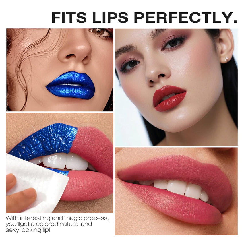 Jolilab Quick Lip Stain Peel Off,Wipe Off,Waterproof,Transfer proof,Highly Pigmented,Ultra Long Lasting Peel Off Lip Makeup With Matte finish for All-day Wear.(Set B)