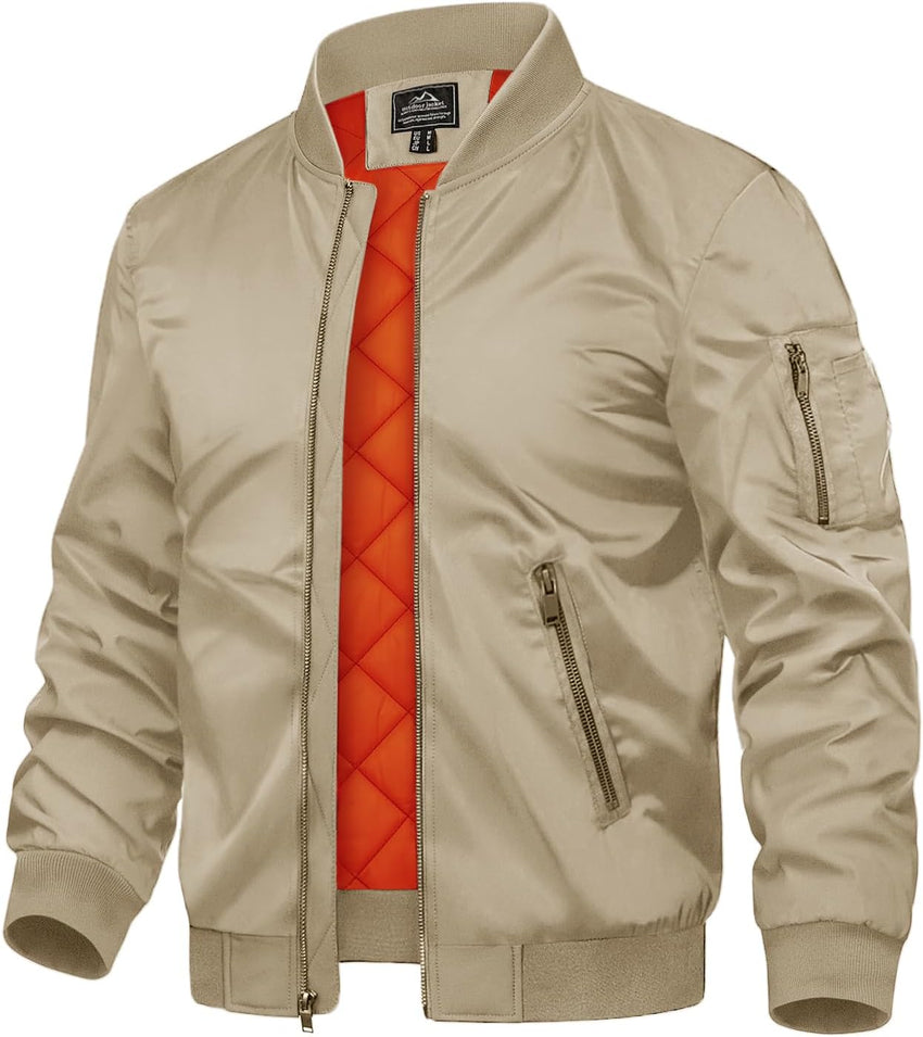7DAY'S Men's Jackets-Bomber Jacket Fall Winter Warm Windbreaker Full Zip Casual Padded Coats