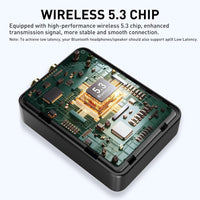 1Mii RCA Bluetooth 5.3 Adapter for TV, 3.5mm AUX Bluetooth Transmitter Receiver for 2 AirPods or Headphones, Home Stereo, Speakers, Projector, Treadmills, PC, with Volume Control, aptX Low Latency