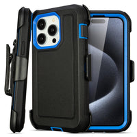for Black iPhone 16 Pro Case with Belt Clip, for Shockproof iPhone 16 Pro Case Heavy Duty,3 Layers of Sturdy,Anti-Drop,Military-Grade Defender Cover for iPhone 16Pro Case Black