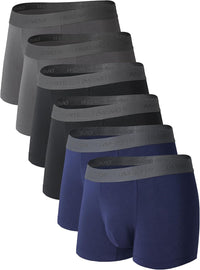 DAVID ARCHY Mens Trunks Underwear Soft Breathable Rayon Made from Bamboo Trunk No Fly Pouch