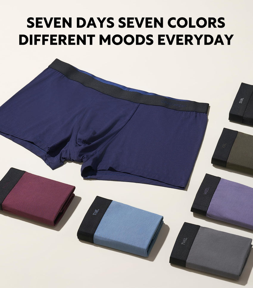 DAVID ARCHY Mens Underwear Rayon Made from Bamboo 7-Pack, Wicking-Moisture & Cool Boxer Briefs with Support Pouch
