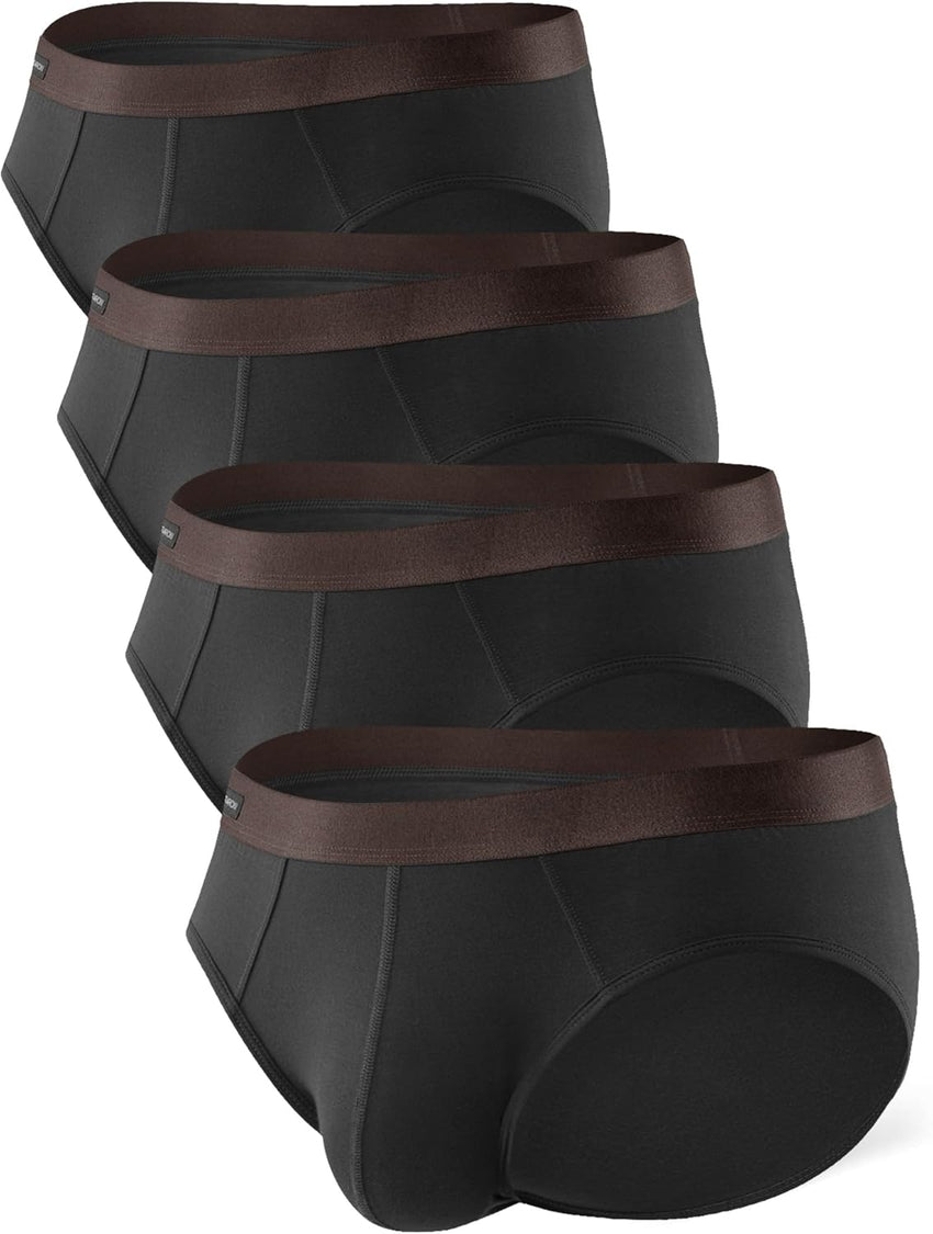 DAVID ARCHY Men's Underwear Briefs Rayon Made from Bamboo Wicking-Moisture Support Pouch Soft Underwear for Men 4 or 7 Pack