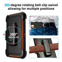 for Black iPhone 15 Case with Belt Clip, Shockproof Heavy Duty Rugged, 3 Layers of Sturdy,Anti-Drop, Military-Grade Defender Cover for iPhone 15 Case Black