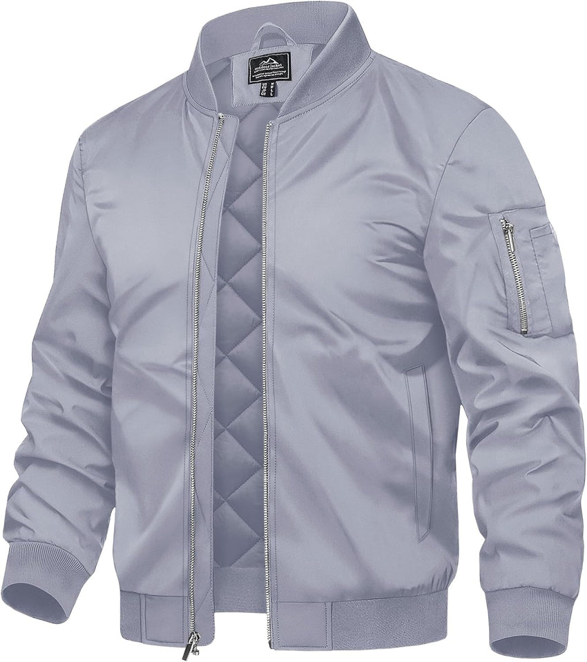 7DAY'S Men's Bomber Jackets Thermal Quilted Jacket Water Resistant Warm Winter Coats