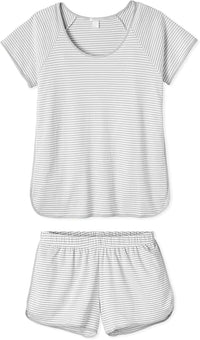 Hilinker Womens Sexy Pajama Set Ruched Lace Trim Cami and Shorts Summer Cute Pjs 2 Piece