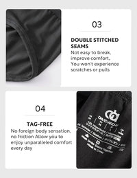 DAVID ARCHY Men's Briefs Modal No Fly Underwear Support Pouch Soft Comfort Briefs for Men 4 Pack