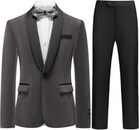 Boys Velvet Suits Slim Fit Tuxedo 2 Piece Kids Blazer Jacket Pants Formal Sizes 4-20 Fashion Ring Bearer Outfit for Wedding